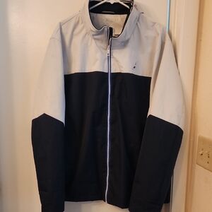 Nautica Black and Gray Windbreaker Jacket